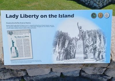 Lady Liberty on the Island Marker. Click for full size. Lady Liberty on the Island Marker image. Click for full size.