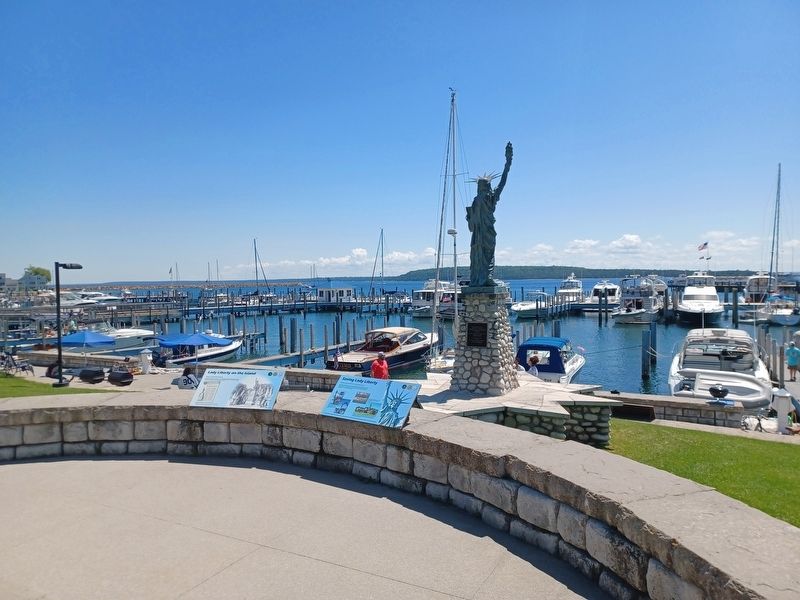 Lady Liberty on the Island Marker. Click for full size. Lady Liberty on the Island Marker image. Click for full size.