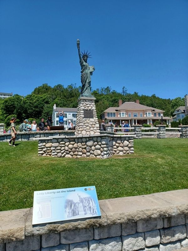 Lady Liberty on the Island Marker. Click for full size. Lady Liberty on the Island Marker image. Click for full size.