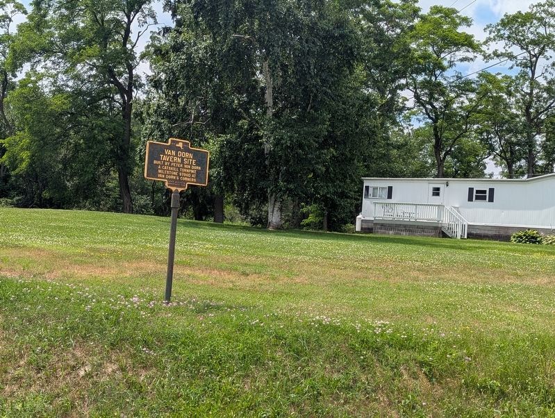 Van Dorn Tavern Site Marker wider view of area. Click for full size. Van Dorn Tavern Site Marker wider view of area image. Click for full size.