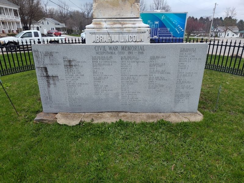 Civil War Memorial Marker. Click for full size. Civil War Memorial Marker image. Click for full size.