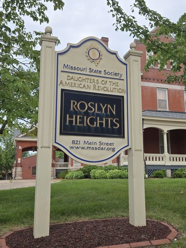Roslyn Heights sign in the front yard of the property image. Click for full size.
