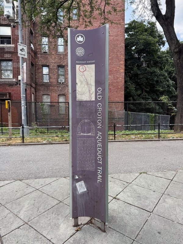 Old Croton Aqueduct Trail Marker. Click for full size. Old Croton Aqueduct Trail Marker image. Click for full size.