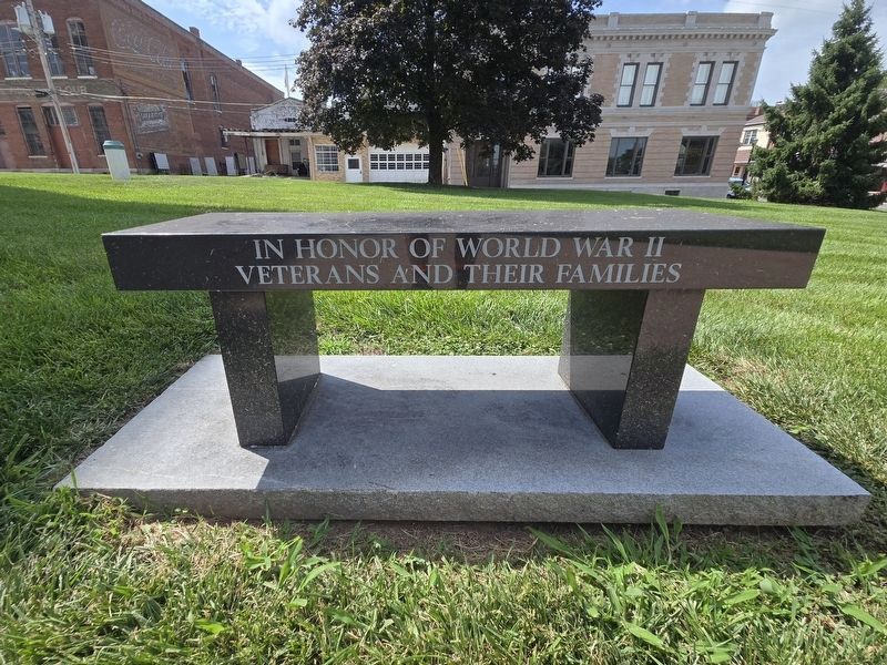 World War II Memorial Bench image. Click for full size.