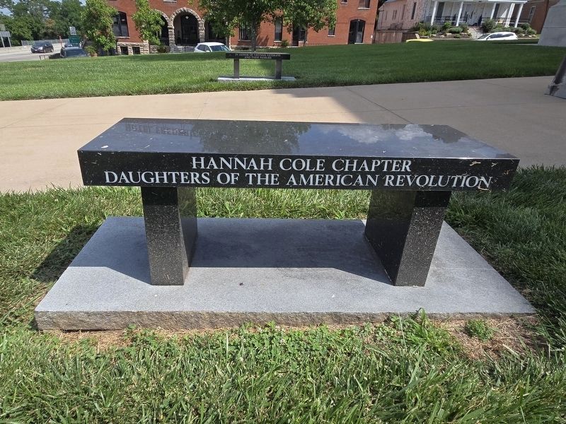 World War II Memorial Bench, dedication image. Click for full size.
