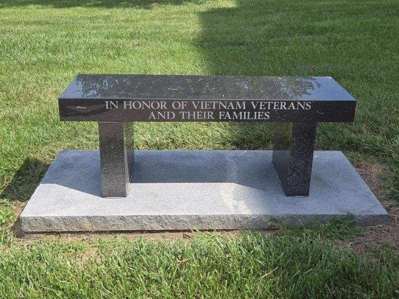 Vietnam War Memorial Bench. Click for full size. Vietnam War Memorial Bench image. Click for full size.