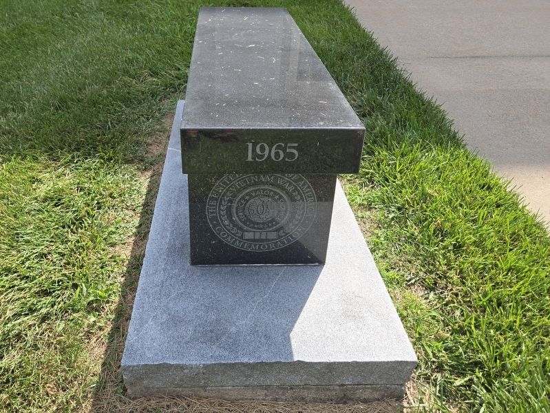 Vietnam War Memorial Bench, 1965. Click for full size. Vietnam War Memorial Bench, 1965 image. Click for full size.
