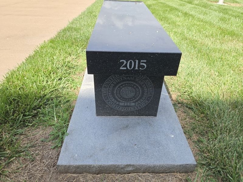 Vietnam War Memorial Bench, erected in 2015. Click for full size. Vietnam War Memorial Bench, erected in 2015 image. Click for full size.