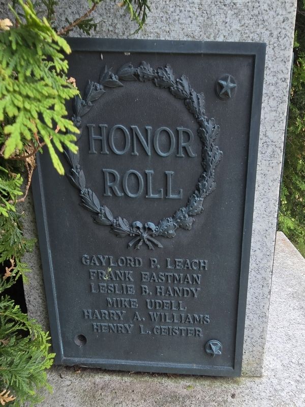 Schoolcraft County World War Honor Roll (left side) image. Click for full size.