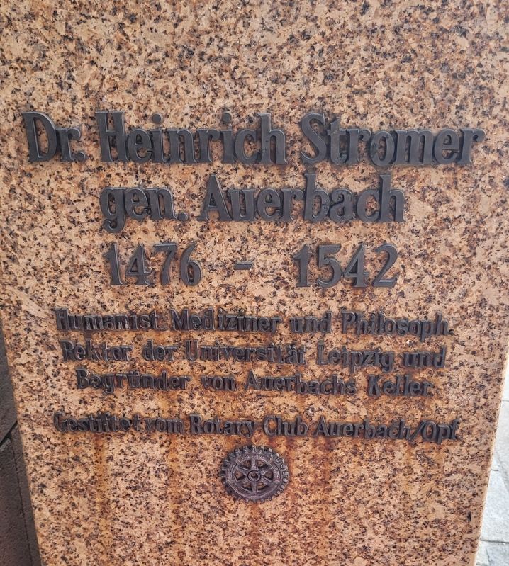 Dr. Heinrich Stromer gen. Auerbach Marker image. Click for full size.