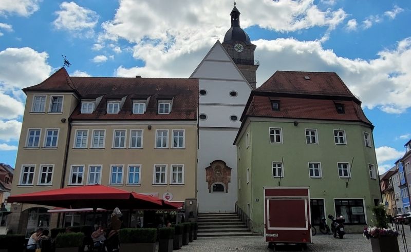 The church is located behind the two buildings image. Click for full size.