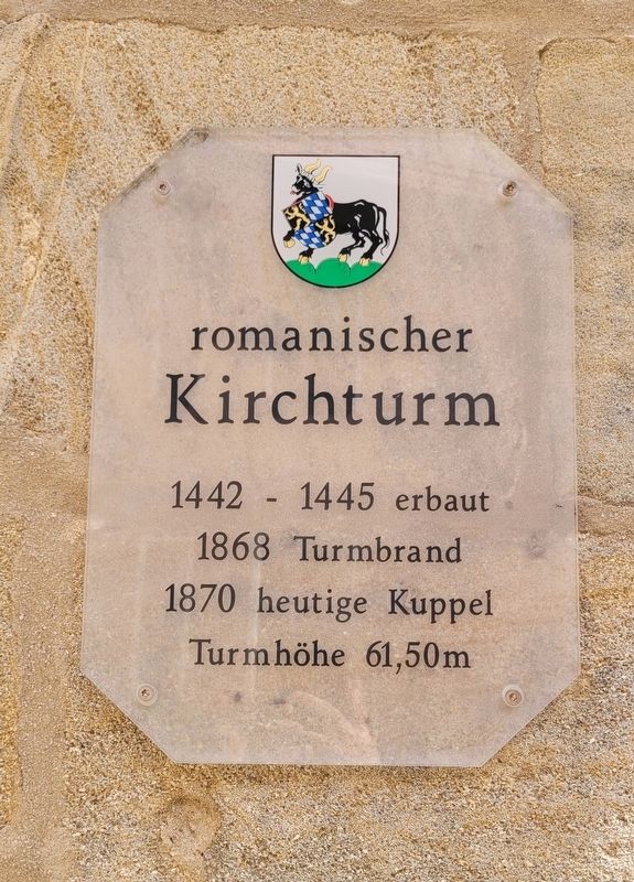 Romanischer Kirchturm / Romanesque Church Tower Marker image. Click for full size.