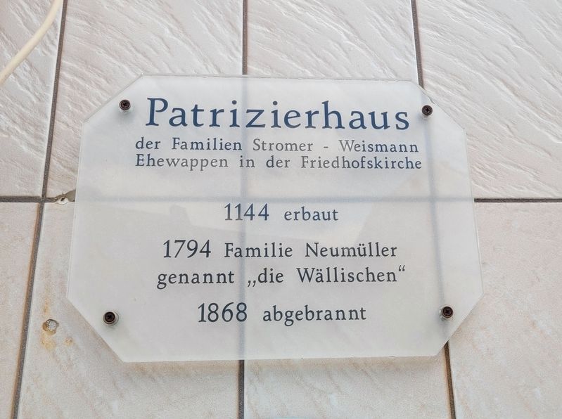 Familien Stromer und Weismann / Stromer and Weismann Families Marker image. Click for full size.