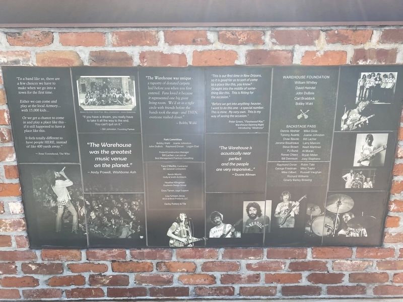 The Warehouse Memorial. Click for full size. The Warehouse Memorial image. Click for full size.