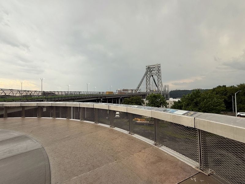 Markers on display at George Washington Bridge Park image. Click for full size.