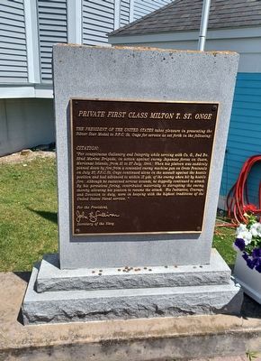 Private First Class Milton T. St. Onge Marker image. Click for full size.