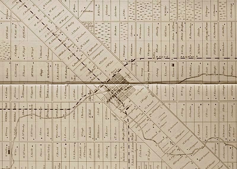 The Village of Harriston in 1878 image. Click for full size.