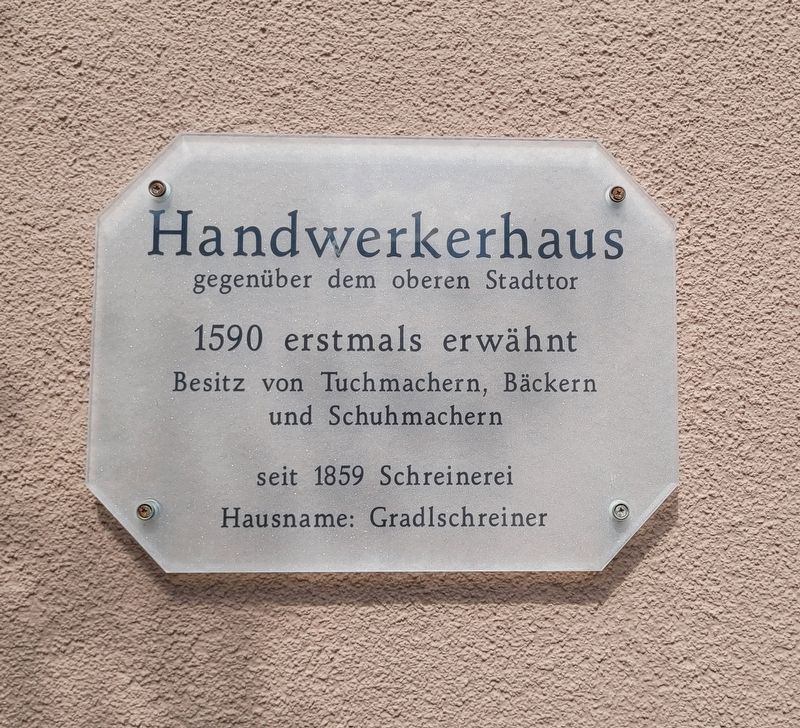 Handwerkerhaus / Craftsmen�s House Marker image. Click for full size.