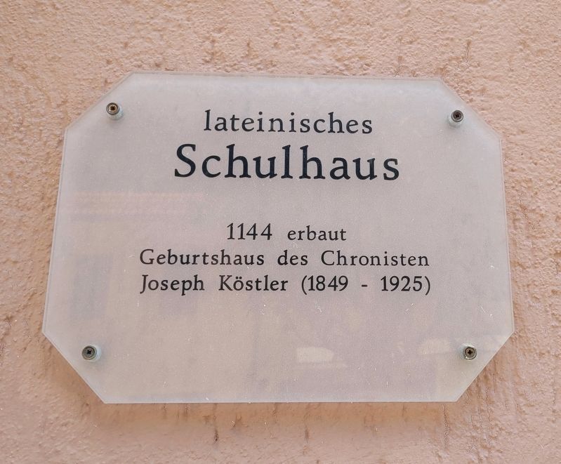 Lateinisches Schulhaus / Latin Schoolhouse Marker image. Click for full size.
