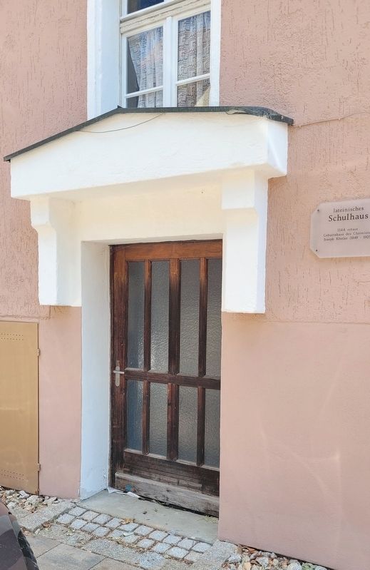 The entrance to the Latin Schoolhouse and Marker image. Click for full size.
