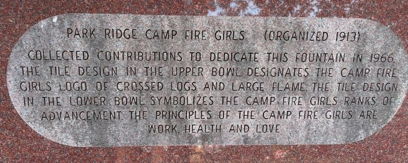 Park Ridge Camp Fire Girls Marker image. Click for full size.