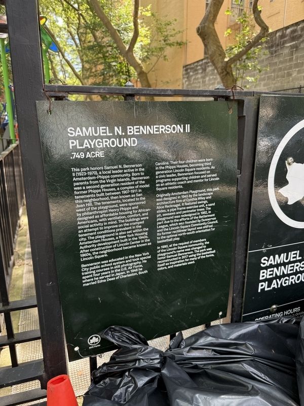 Samuel N. Bennerson II Playground Marker. Click for full size. Samuel N. Bennerson II Playground Marker image. Click for full size.