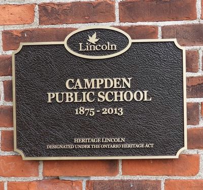 Campden Public School 1875 - 2013 - Marker image. Click for full size.