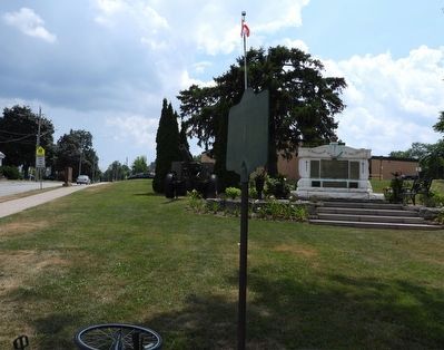 Hamilton, Grimsby & Beamsville Electric Railway Company - Marker in context image. Click for full size.