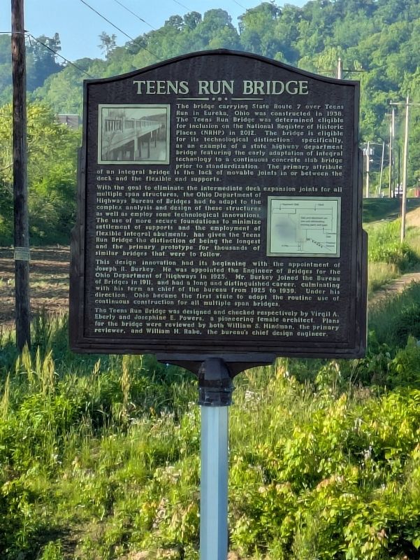 Teens Run Bridge Marker image. Click for full size.