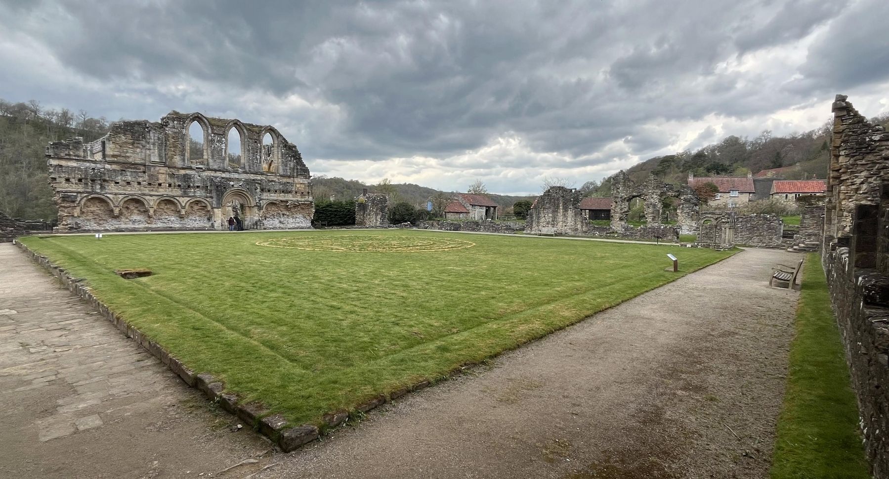 Rievaulx Abbey Cloisters. Click for full size. Rievaulx Abbey Cloisters image. Click for full size.