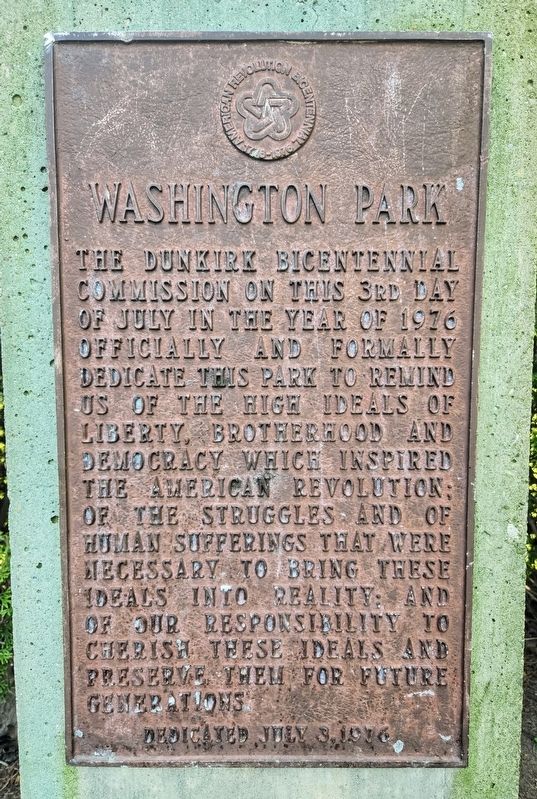 Washington Park Marker image. Click for full size.