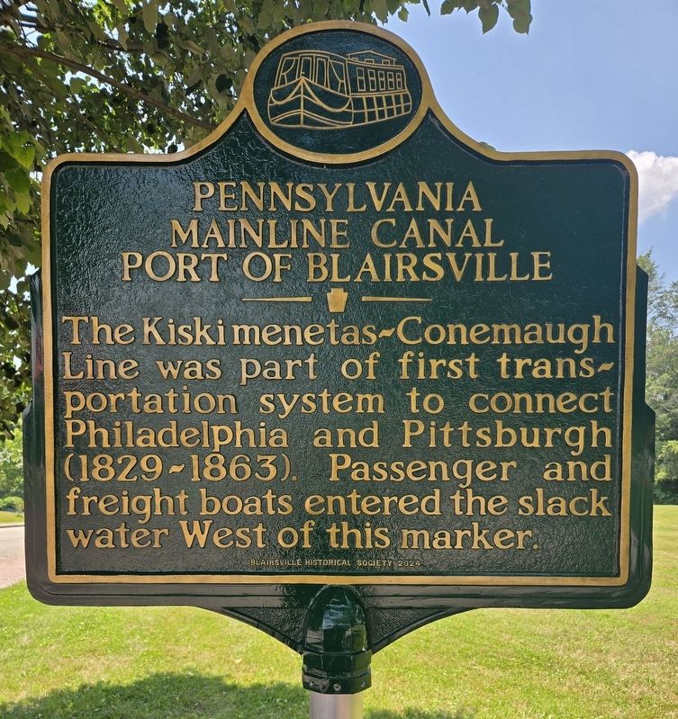 Pennsylvania Mainline Canal Port of Blairsville Marker image. Click for full size.