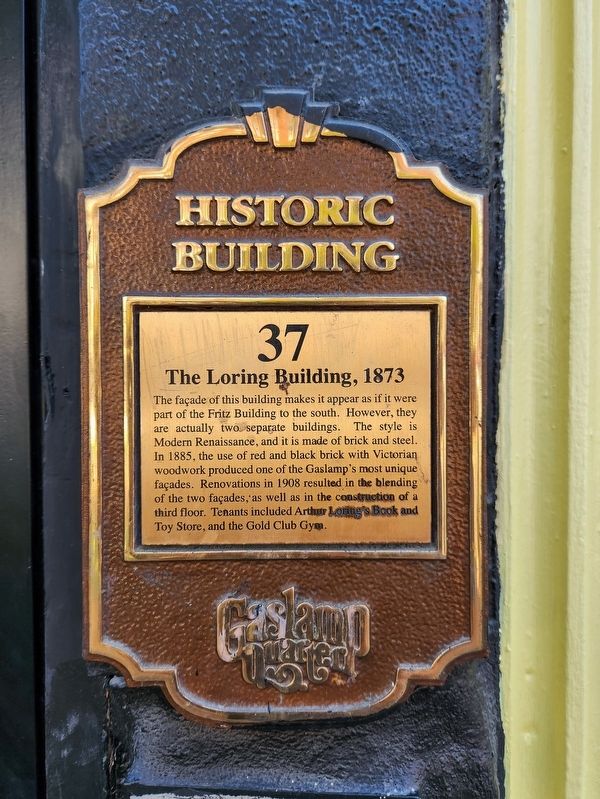 The Loring Building, 1873 Marker image. Click for full size.