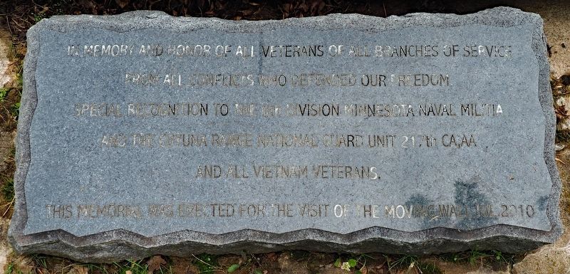 Crosby Veterans Memorial Marker image. Click for full size.