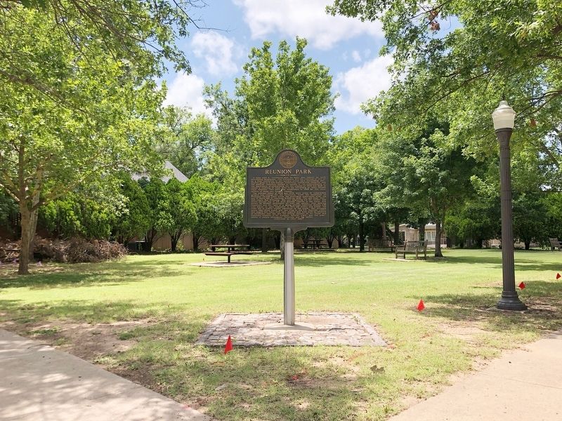 Reunion Park Marker. Click for full size. Reunion Park Marker image. Click for full size.