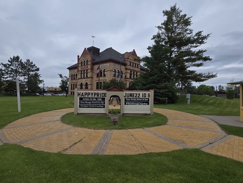 SE view of Central School. Note the yellow brick road, in honor of Grand Rapids native Judy Garland image. Click for full size.