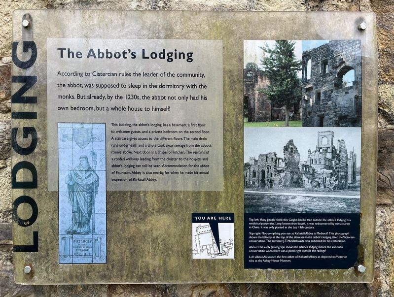 The Abbot's Lodging Marker image. Click for full size.