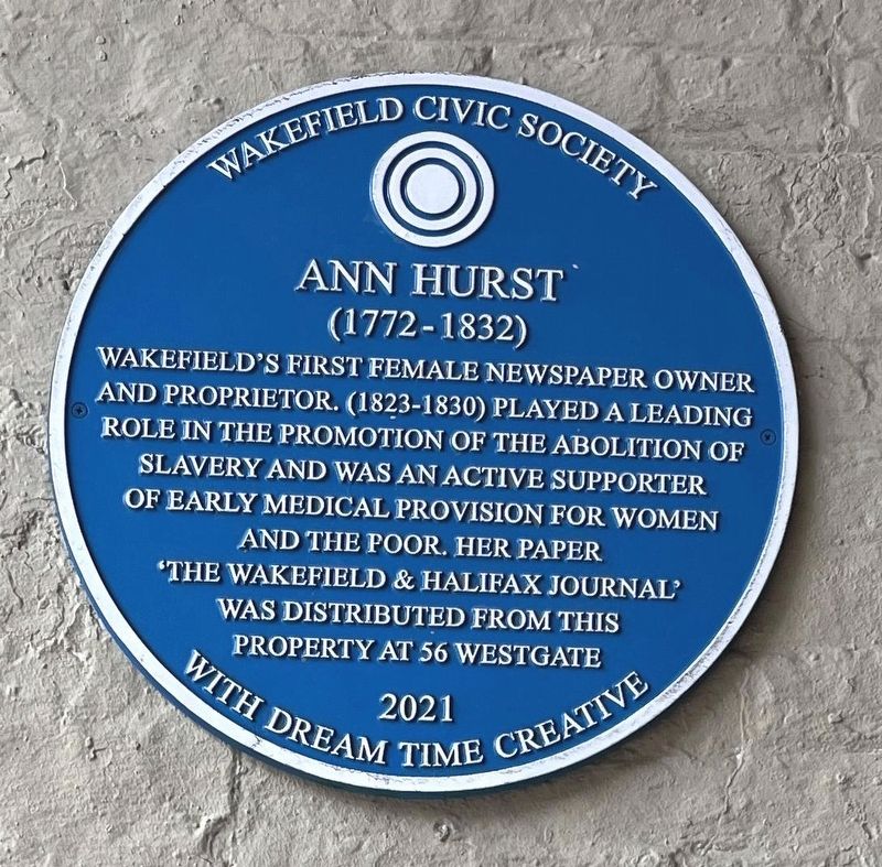 Ann Hurst (1772-1832) Marker image. Click for full size.
