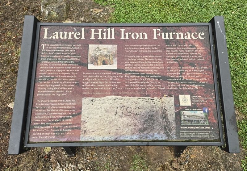Laurel Hill Iron Furnace Marker. Click for full size. Laurel Hill Iron Furnace Marker image. Click for full size.
