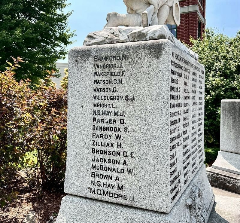 Listowel Cenotaph (World War I, north side). Click for full size. Listowel Cenotaph (World War I, north side) image. Click for full size.