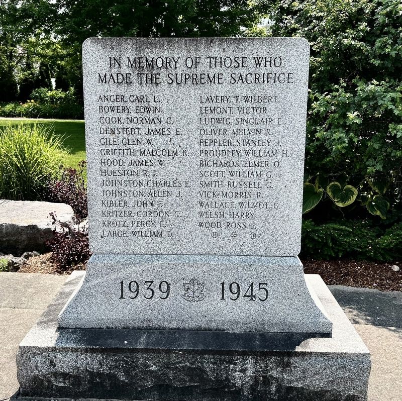 Listowel Cenotaph (World War II). Click for full size. Listowel Cenotaph (World War II) image. Click for full size.
