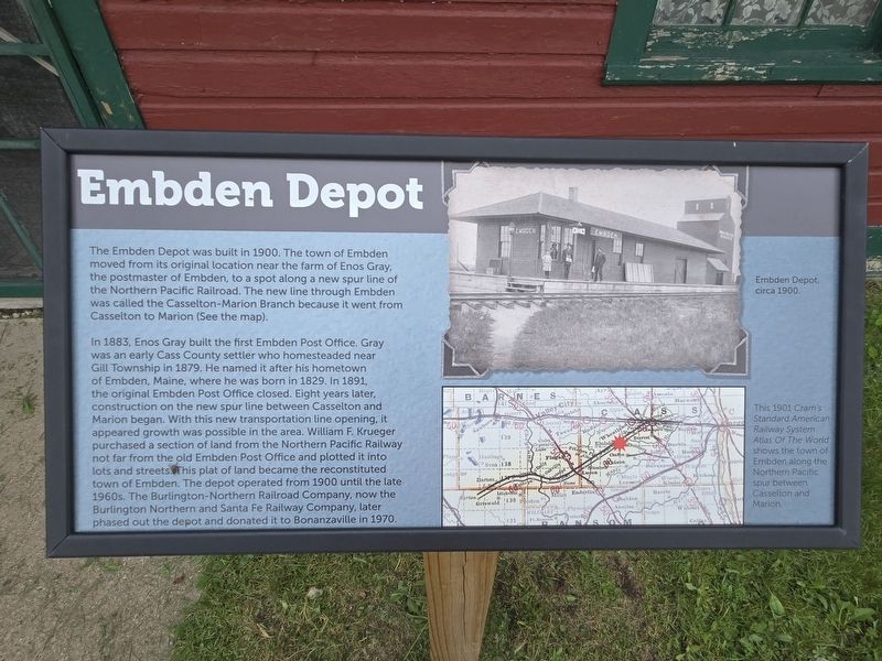 Embden Depot Marker image. Click for full size.