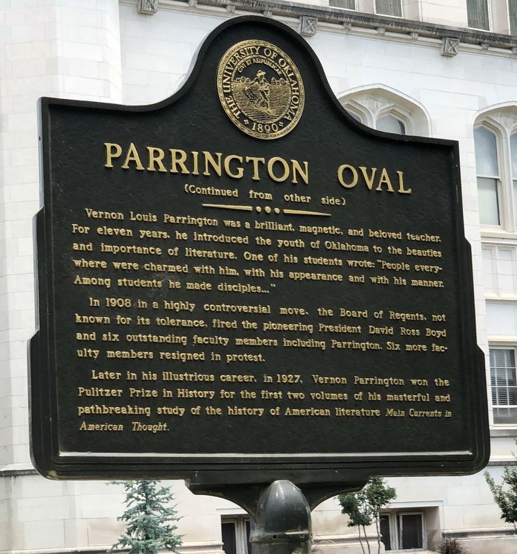 Parrington Oval Marker, Side Two. Click for full size. Parrington Oval Marker, Side Two image. Click for full size.