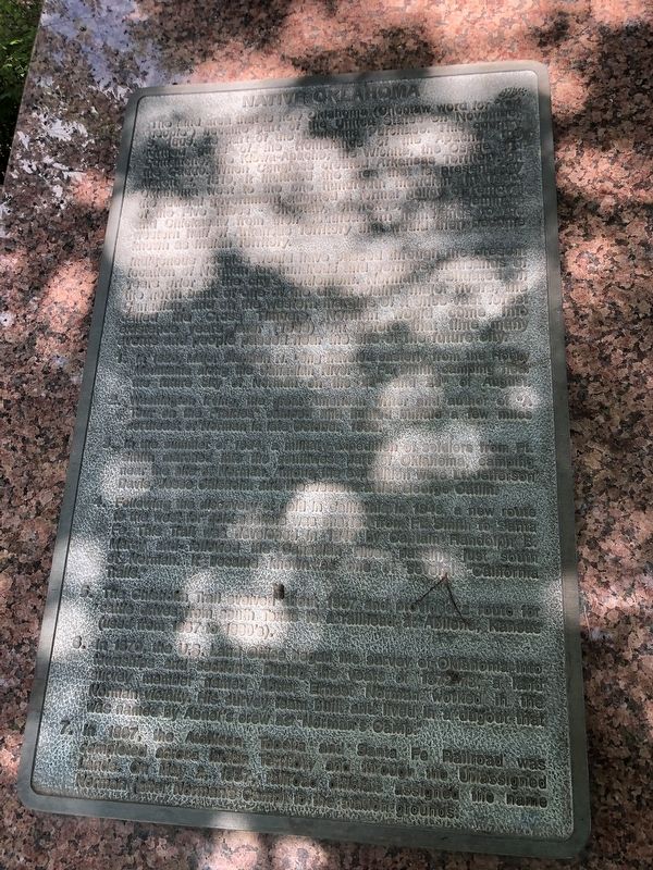 Native Oklahoma Marker. Click for full size. Native Oklahoma Marker image. Click for full size.