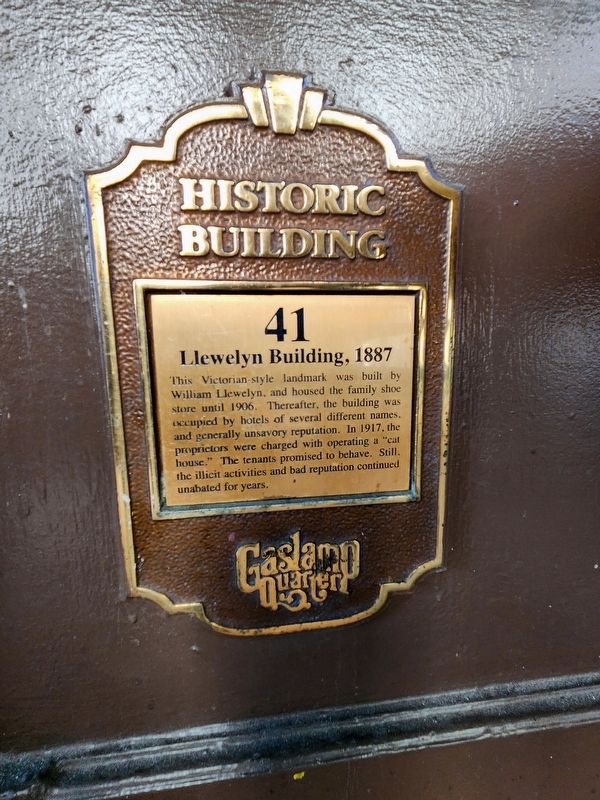 Llewelyn Building, 1887 Marker image. Click for full size.