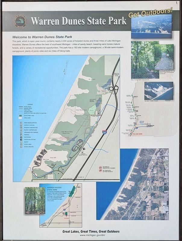 Warren Dunes State Park. Click for full size. Warren Dunes State Park image. Click for full size.