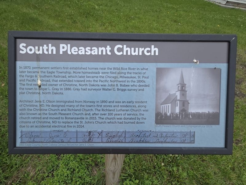 South Pleasant Church Marker image. Click for full size.