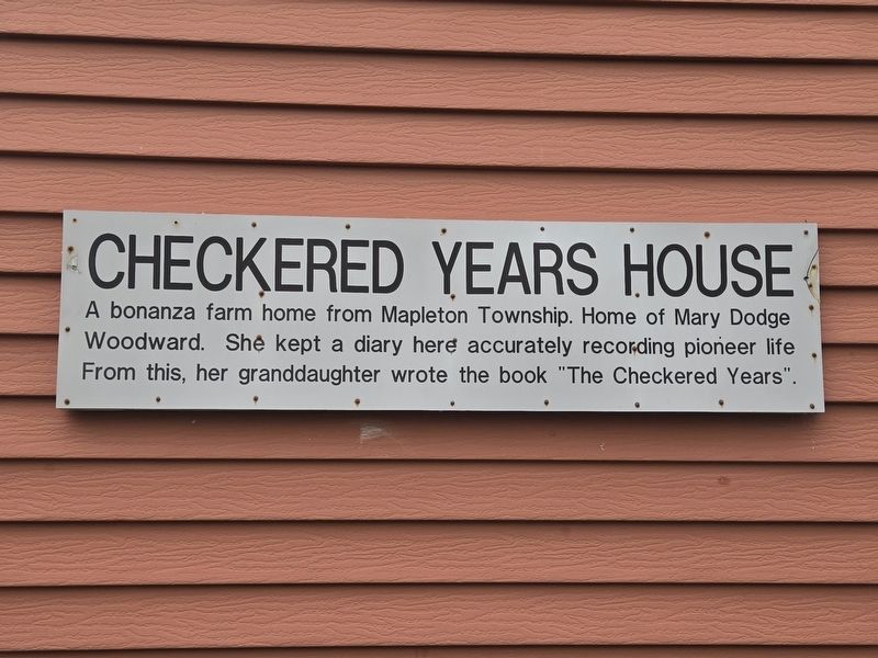 Checkered Years House Marker. Click for full size. Checkered Years House Marker image. Click for full size.