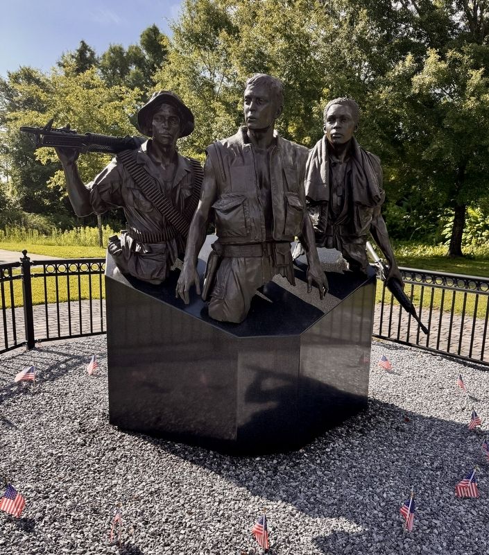 Three Soldiers Statue (front). Click for full size. Three Soldiers Statue (front) image. Click for full size.