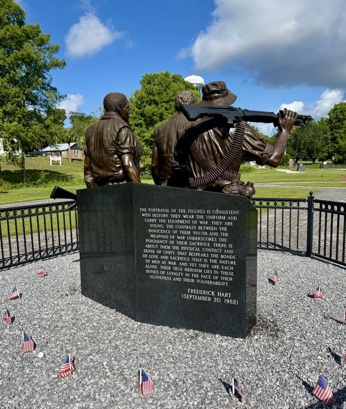 Three Soldiers Statue (rear). Click for full size. Three Soldiers Statue (rear) image. Click for full size.